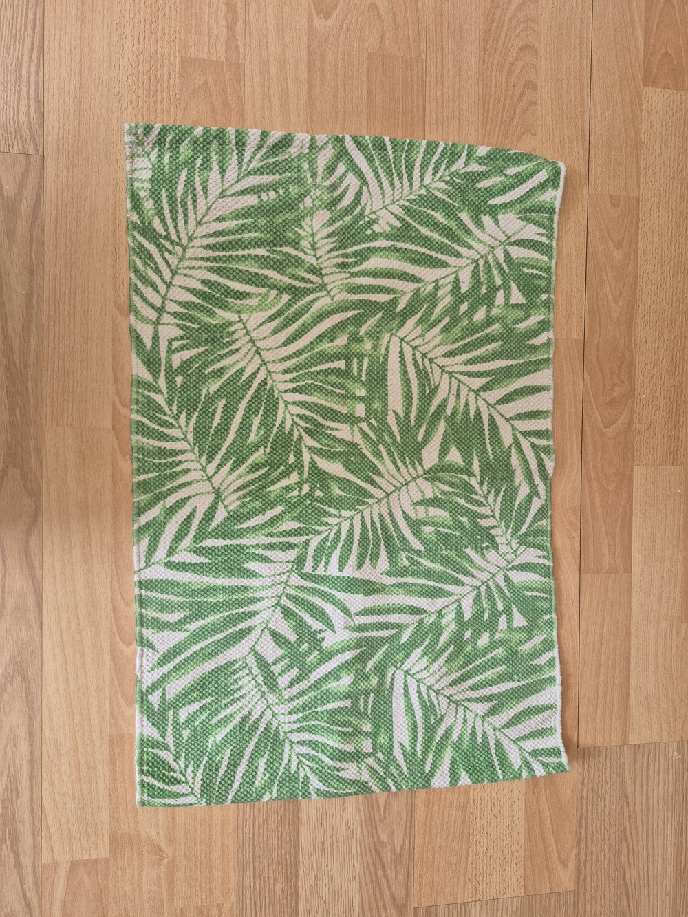 Green Palm Leaf Small Rug